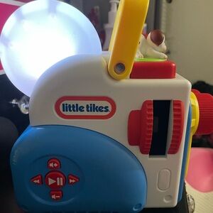 Blue and Red Toy Camera